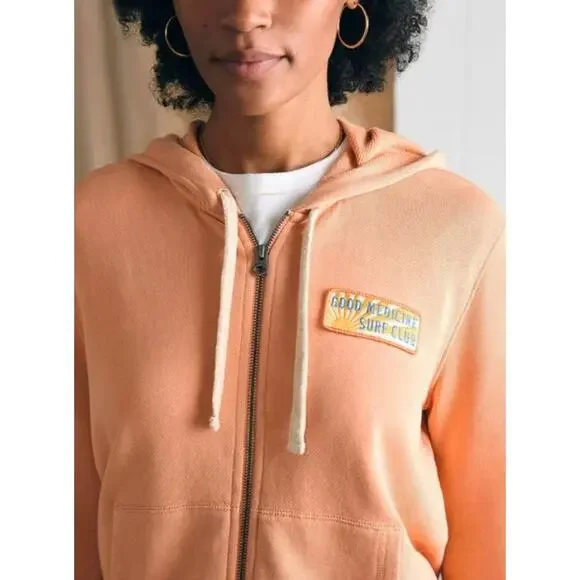 Faherty Women's Orange Steven Paul Judd Good Medicine Hoodie - Size S - New - Picture 3 of 8